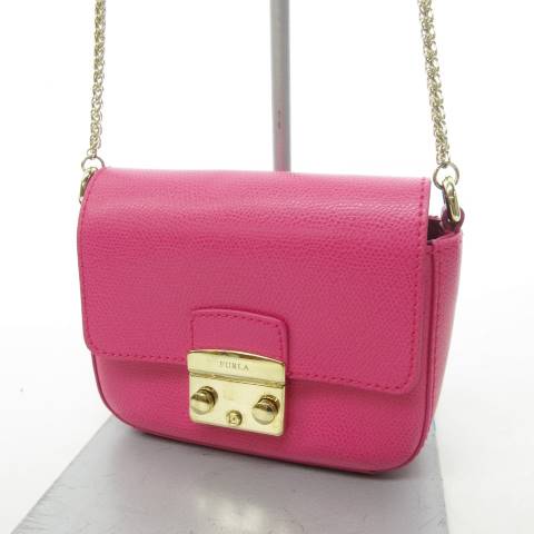 フルラ FURLA チェーンバッグ ショルダーバッグ メトロポリス レザー ピンク STK レディース