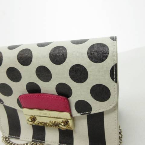 フルラ FURLA チェーンバッグ ショルダー メトロポリス 水玉 ドット 