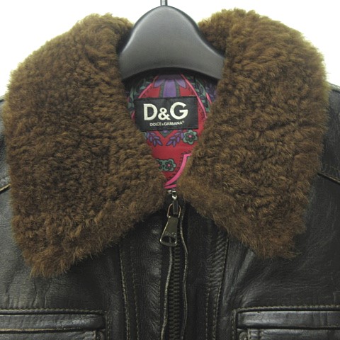 ディー&ジー ドルガバ ドルチェ&ガッバーナ D&G 本革 × コーデュロイ 