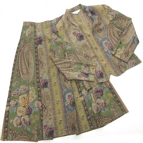 バーバリーズ Burberrys 美品 ヴィンテージ 花柄 × ペイズリー  