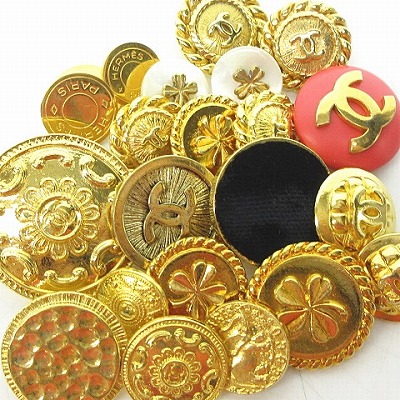 シャネル CHANEL エルメス HERMES 希少 セリエ ココマーク 金釦 ボタン  