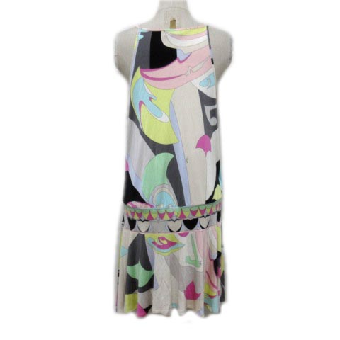 エミリオプッチ EMILIO PUCCI プッチ柄 ワンピース キャミ ひざ丈