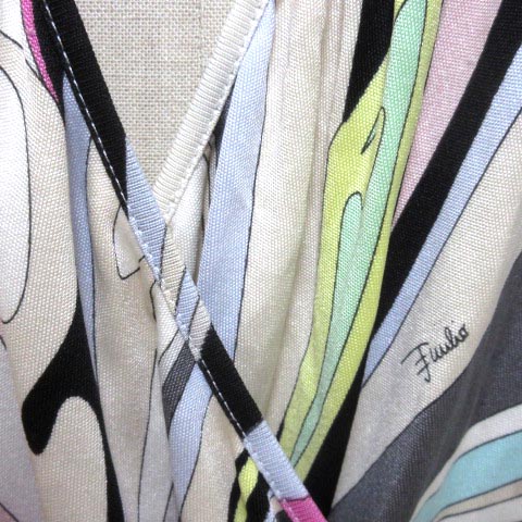 エミリオプッチ EMILIO PUCCI プッチ柄 ワンピース キャミ ひざ丈