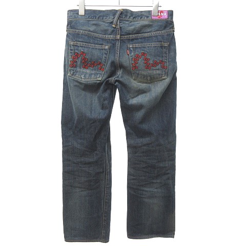 エヴィス EVISU DONNA × ハローキティ コラボ デニム パンツ ジーンズ 