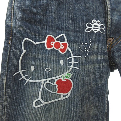 エヴィス EVISU DONNA × ハローキティ コラボ デニム パンツ