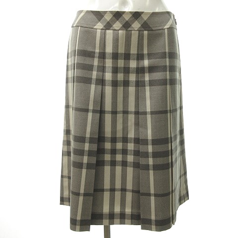 バーバリー ロンドン BURBERRY LONDON 美品 チェック柄 プリーツ 