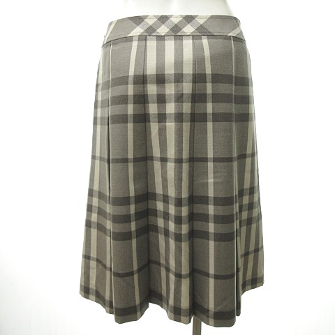 美品 BURBERRYロンドン チェック柄 スカート ベージュ バーバリー