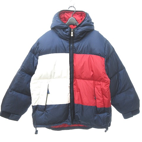 トミーヒルフィガー TOMMY HILFIGER 美品 ビックロゴ ダウン 