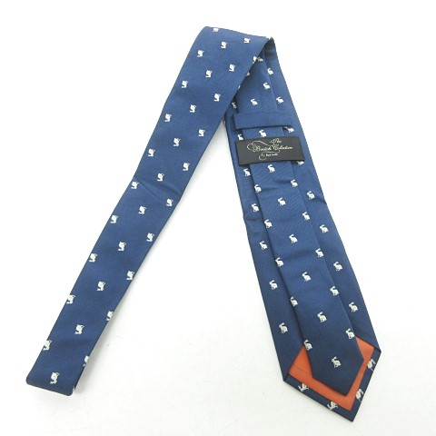 美品】ポールスミス ネクタイ ネイビー 濃紺 花柄 高級【イタリア製  