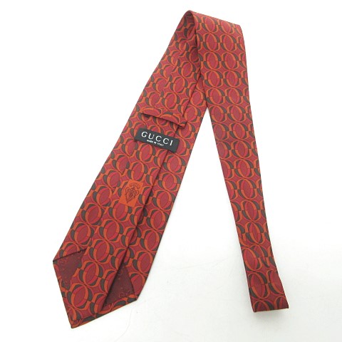 グッチ GUCCI 美品 オールド OLD ネクタイ レギュラータイ 総柄 シルク 