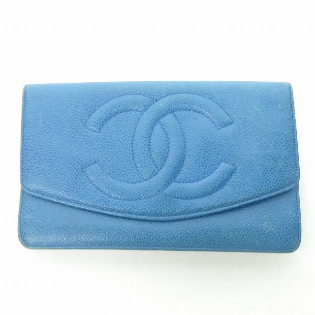 シャネル CHANEL ジャンク ココマーク 財布 キャビアスキン イタリア製 