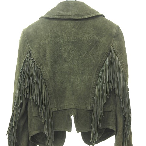 ディーゼル DIESEL 本革 フリンジ レザー ジャケット ブルゾン 