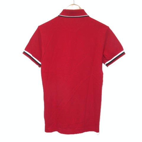 ラコステ LACOSTE 赤 ポロシャツ 半袖 トリコロールライン PH033E ワン 