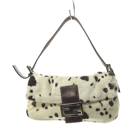 フェンディ FENDI マンマバケット ダルメシアンプリント ボア ファー  