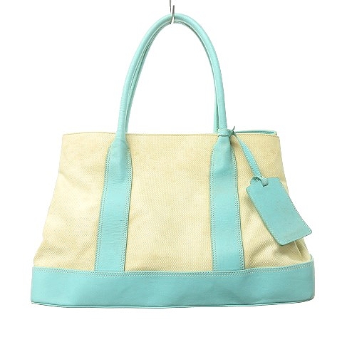 ティファニー TIFFANY & CO. ハンドバッグ トート キャンバス×レザー 