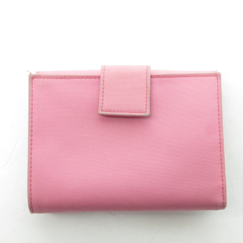 プラダ PRADA KP5027 二つ折り財布 ナイロン 三角プレート レザー 