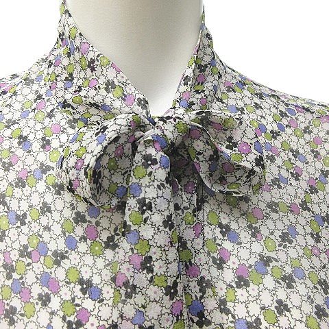 ボッテガヴェネタ BOTTEGA VENETA フラワー プリント ボウタイ シャツ  