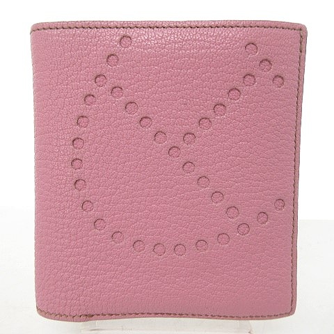 エルメス HERMES エブリン シェーブル ピンク カードウォレット カード 