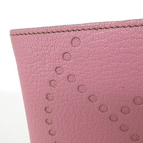 エルメス HERMES エブリン シェーブル ピンク カードウォレット カード 