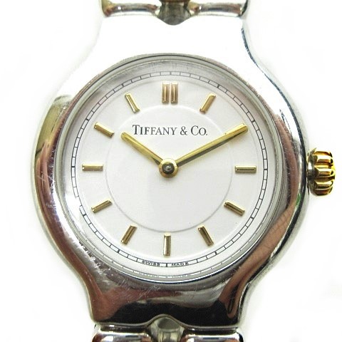 ティファニー TIFFANY & CO. L0112 ティソロ TESORO クォーツ腕時計 白 