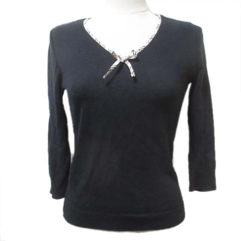 BURBERRY BLUE LABEL コットンニット ノバチェックリボン 人気