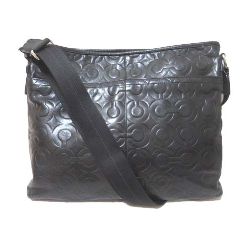 コーチ COACH 70248 バッグ 黒 ブラック オプアート ショルダー 斜め 
