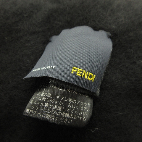 フェンディ FENDI キャンディストール カシミア ミンク混 オリラグ