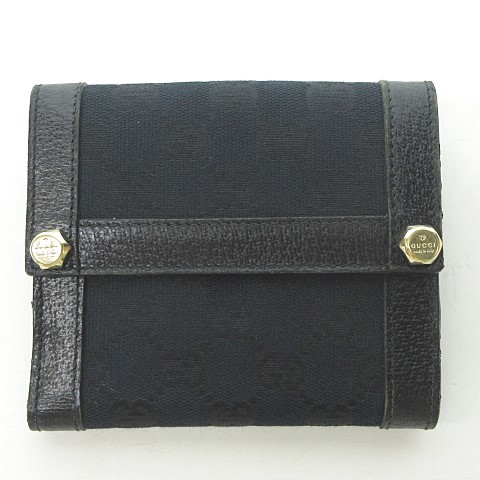 グッチ GUCCI GGキャンバス 財布 折りたたみ 二つ折り 小銭入れあり  