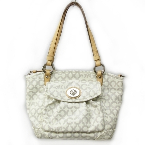 コーチ COACH 13141 オプアート コーテッドキャンバス ハンドバッグ 