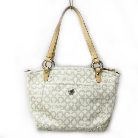 コーチ COACH 13141 オプアート コーテッドキャンバス ハンドバッグ 