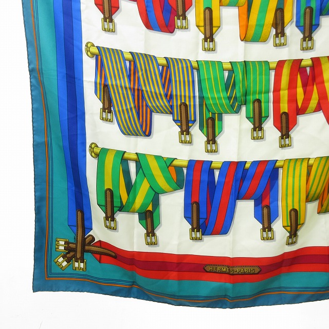 エルメス HERMES カレ90 J.METZ Les Sangles サスペンダーベルト  