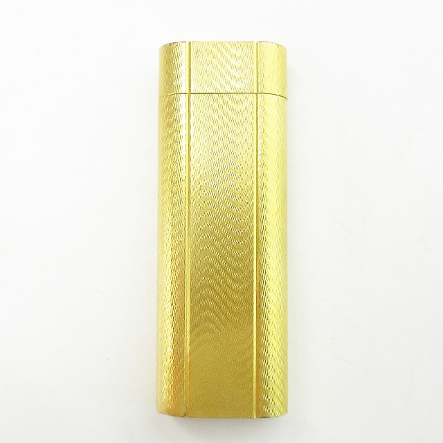 良品△Cartier カルティエ ゴドロン オーバル ロゴ刻印 ガスライター  