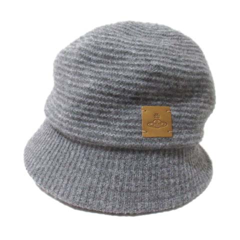 Vivienne Westwood ニット帽 グレー・ホワイト Vivienne Westwood