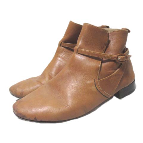 レペット Repetto ショートブーツ ブーティー 茶 ブラウン ベルト 39 