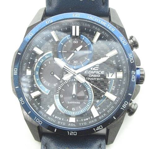 カシオ CASIO 美品 EDIFICE EQW-A2000CL-2AJF ソーラー電波 腕時計 