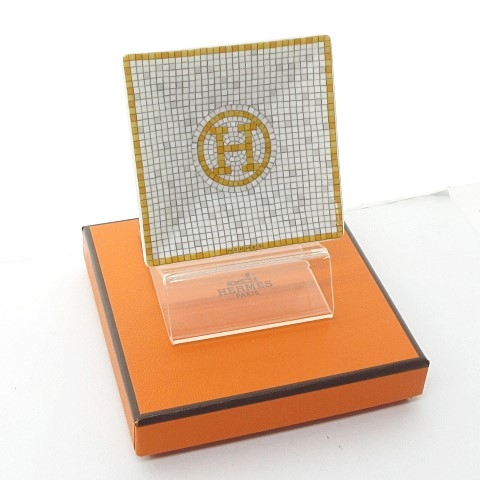 エルメス HERMES モザイク24スクエアプレート オレンジ ☆miku