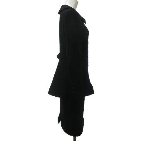 シャネル CHANEL 08A セットアップ スカートスーツ ウール フラワー  