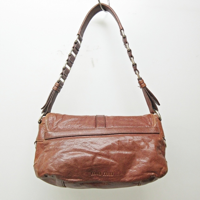 ミュウミュウ miumiu ショルダーバッグ フラワーモチーフ リボン 装飾  