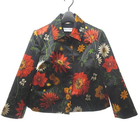 ドルチェ&ガッバーナ ドルガバ DOLCE&GABBANA 美品 フラワー プリント 