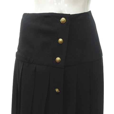 シャネル CHANEL 美品 ヴィンテージ スカート ココマーク 金ボタン  