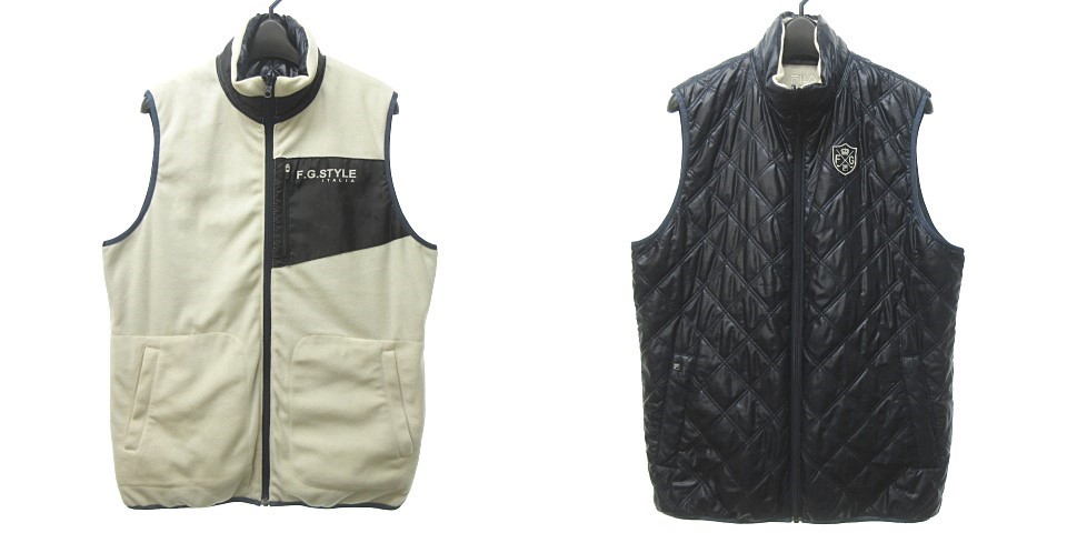 フィラゴルフ/FILA GOLF ジップアップ ジャケット キルティングベスト フィラ FILA GOLF 美品 リバーシブル ベスト ジレ ジップアップ