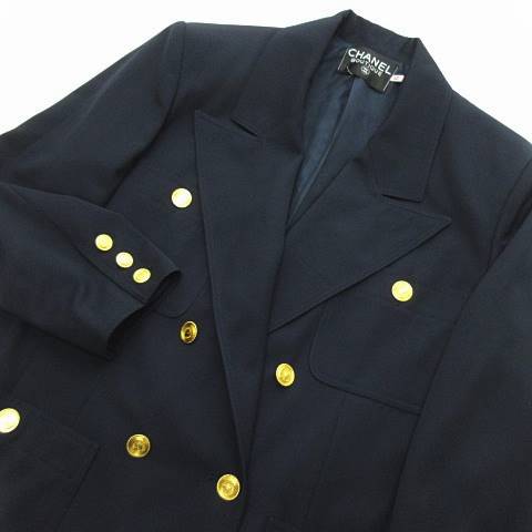 シャネル CHANEL 美品 希少 ヴィンテージ 金釦 テーラード ジャケット  