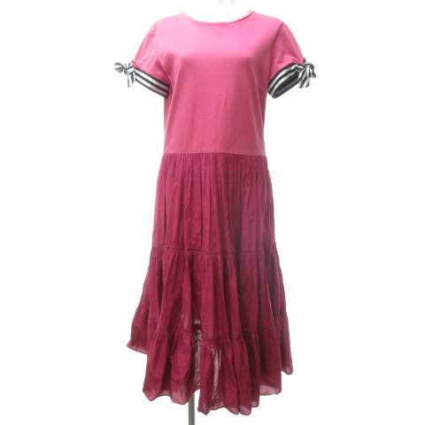 ボーダーズアットバルコニー BORDERS at BALCONY 美品 ティアード  