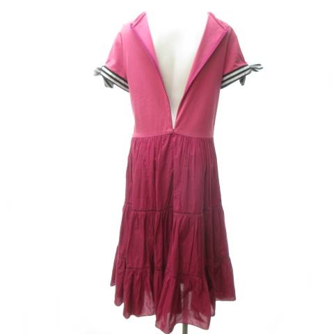 ボーダーズアットバルコニー BORDERS at BALCONY 美品 ティアード  