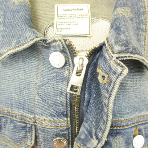 ザディグ エ ヴォルテール ZADIG & VOLTAIRE 刺繍 デニムジャケット G  