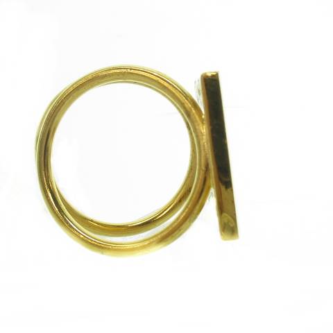 美品グッチ スカーフリング スカーフ留め GUCCI GGロゴ ゴールド