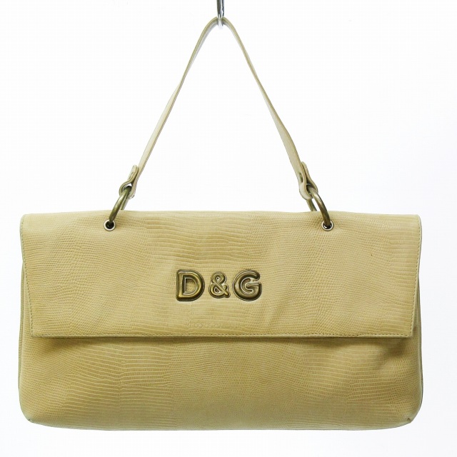 D&G/ドルガバ/ドルチェアンドガッパーナ　ベージュ レザー トートバッグ D&G/ドルガバ/ドルチェアンドガッパーナベージュ レザー トート