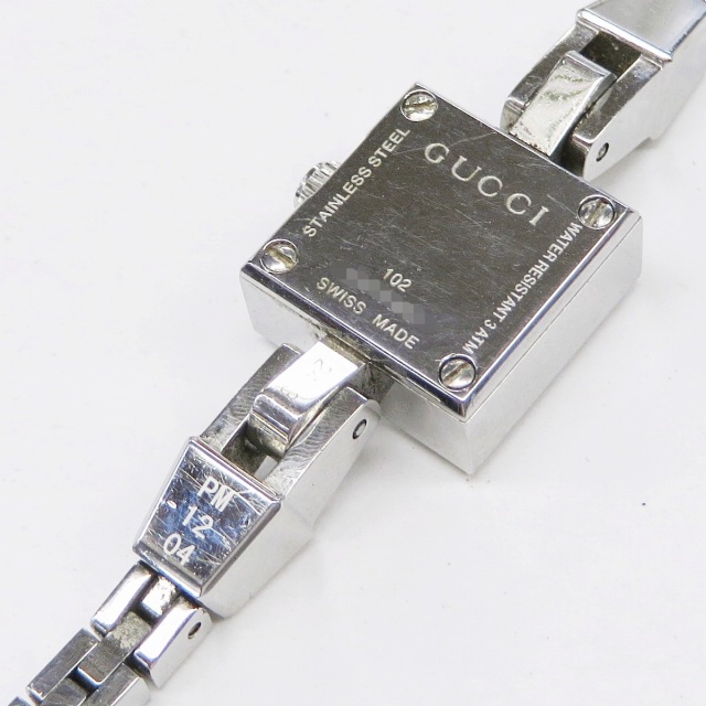 可動品【GUCCI グッチ】102 Gフェイス Gロゴ ウォッチ 腕時計 ピンク