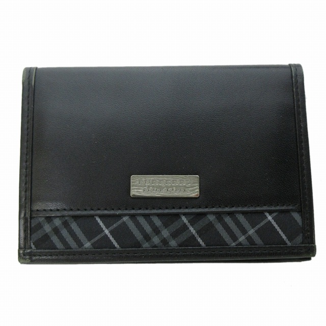 バーバリー　ブラックレーベル　未使用品　名刺入れ　ブラック　チェック バーバリーブラックレーベル BURBERRY BLACK LABEL カードケース