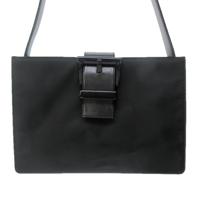 プラダ PRADA ワンショルダーバッグ ナイロン 切替 レザー ベルト 